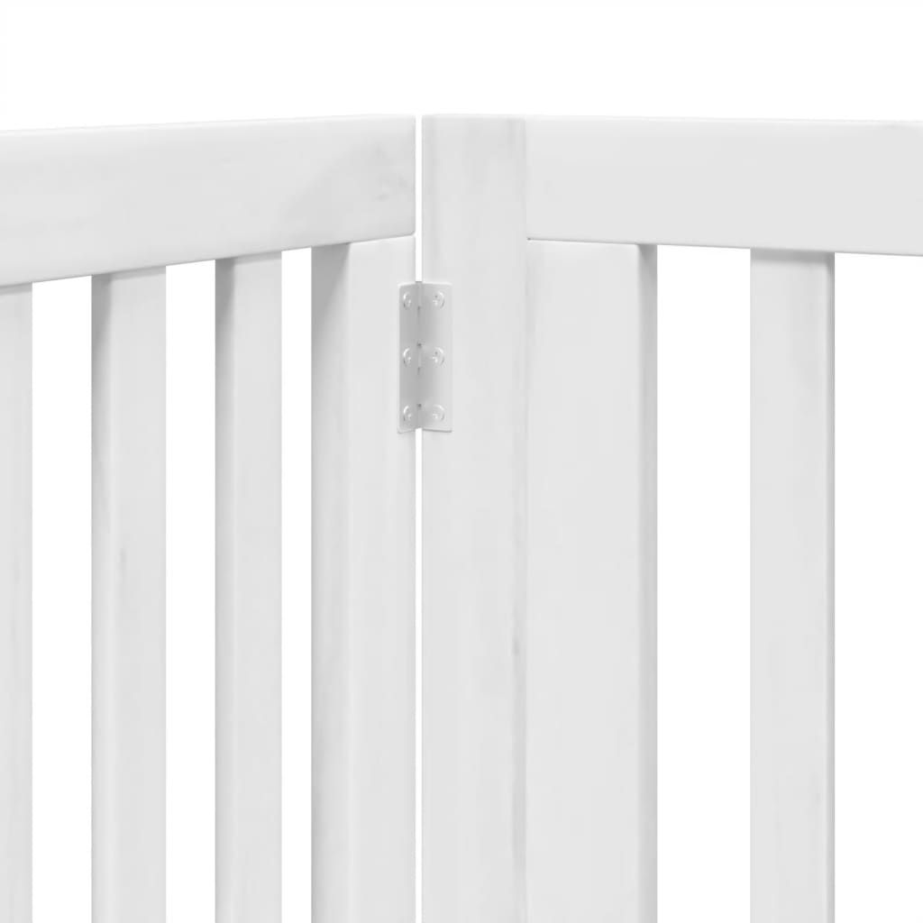 Vrata za pse s vratašcima 4 panela sklopiva 320 cm drvo topole