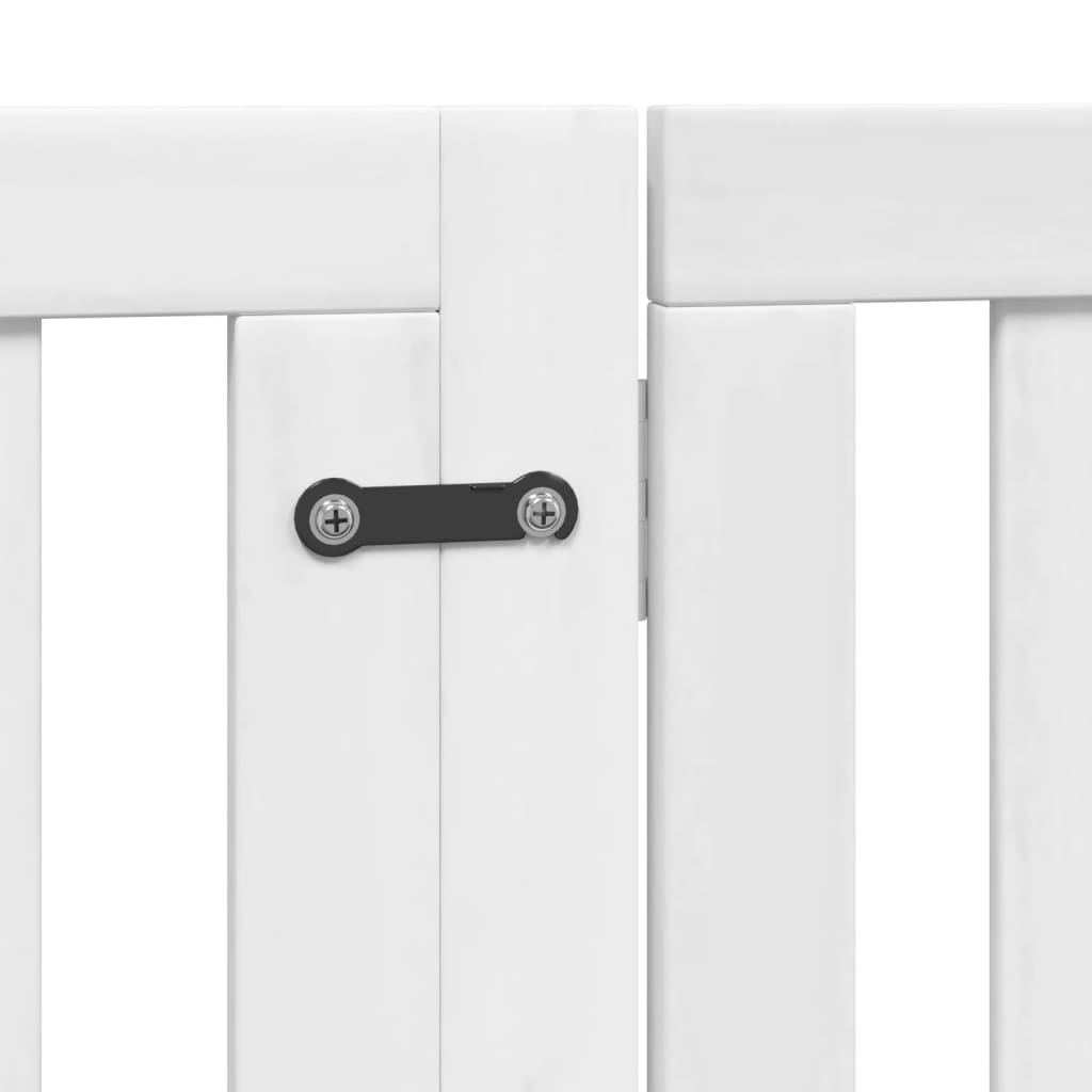 Vrata za pse s vratašcima 4 panela sklopiva 320 cm drvo topole