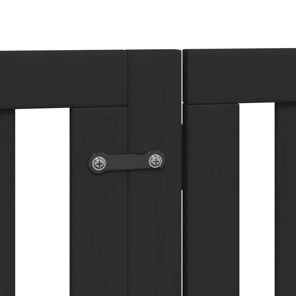 Vrata za pse s vratašcima 6 panela sklopiva 300 cm drvo topole
