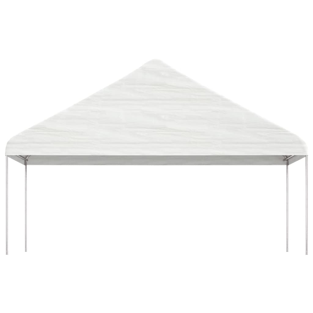 Sjenica s krovom bijela 5,88 x 2,23 x 3,75 m polietilen