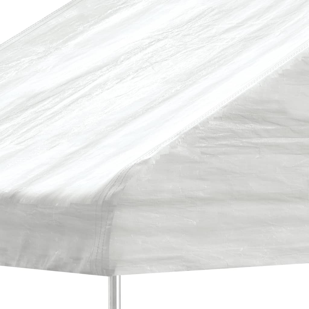 Sjenica s krovom bijela 5,88 x 2,23 x 3,75 m polietilen