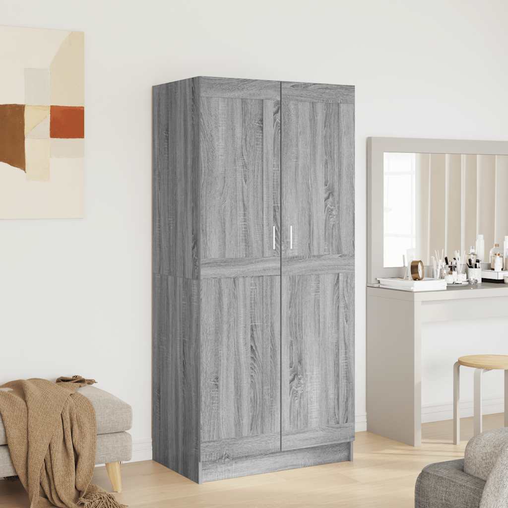 Ormar siva boja hrasta 82,5x51,5x180 cm od konstruiranog drva