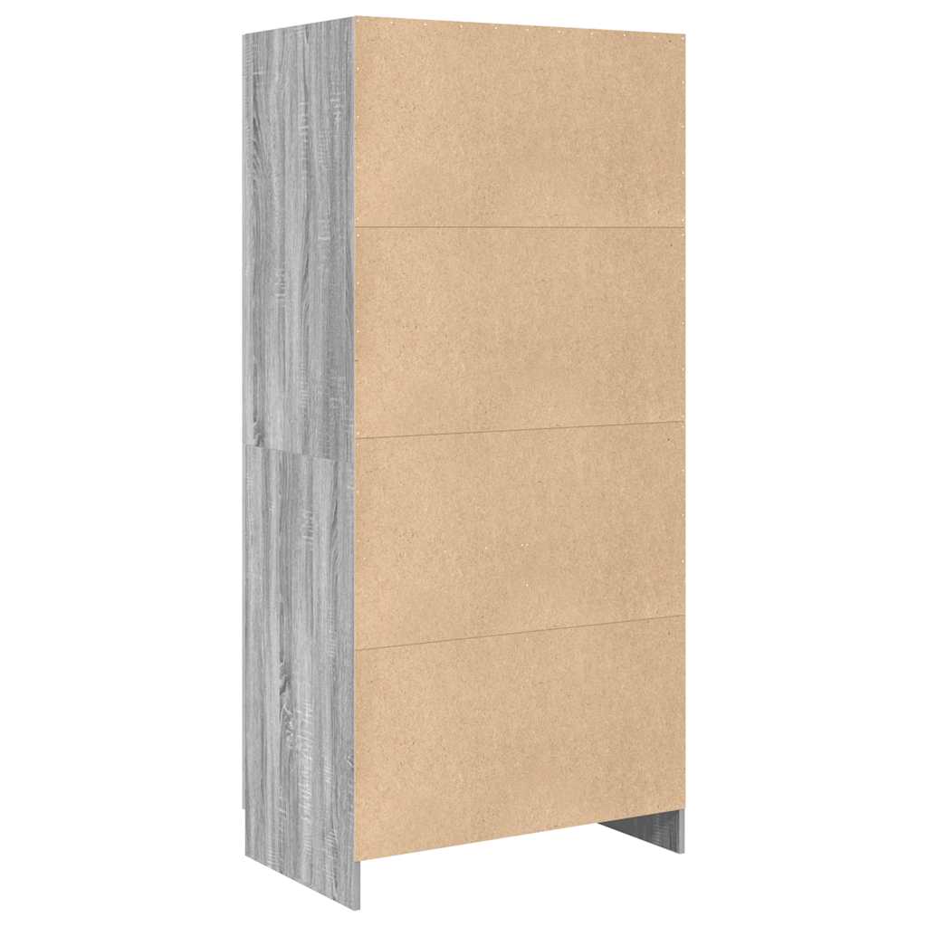 Ormar siva boja hrasta 82,5x51,5x180 cm od konstruiranog drva