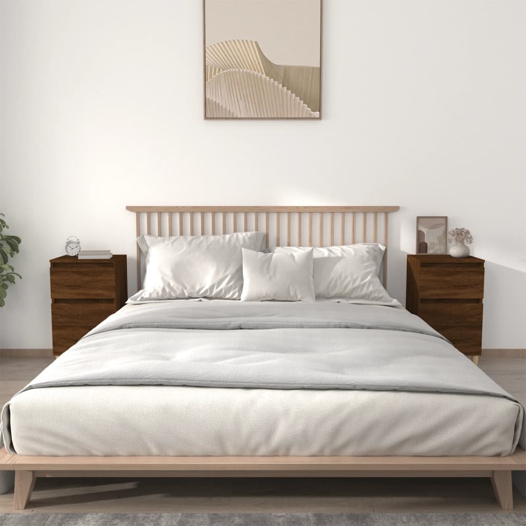 Noćni ormarići 2 kom smeđi hrast 40x35x70 cm