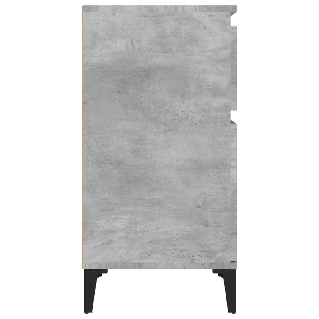 Noćni ormarići 2 kom siva boja betona 40x35x70 cm