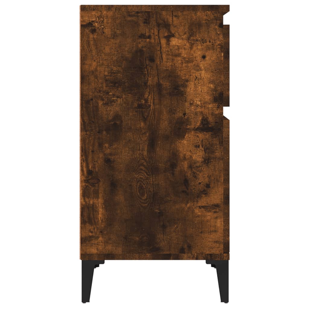 Noćni ormarići 2 kom boja dimljenog hrasta 40x35x70 cm