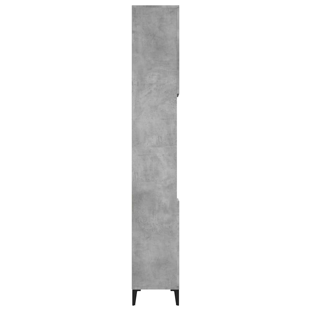 Kupaonski ormarić boja betona 30x30x190 cm konstruirano drvo Siva
