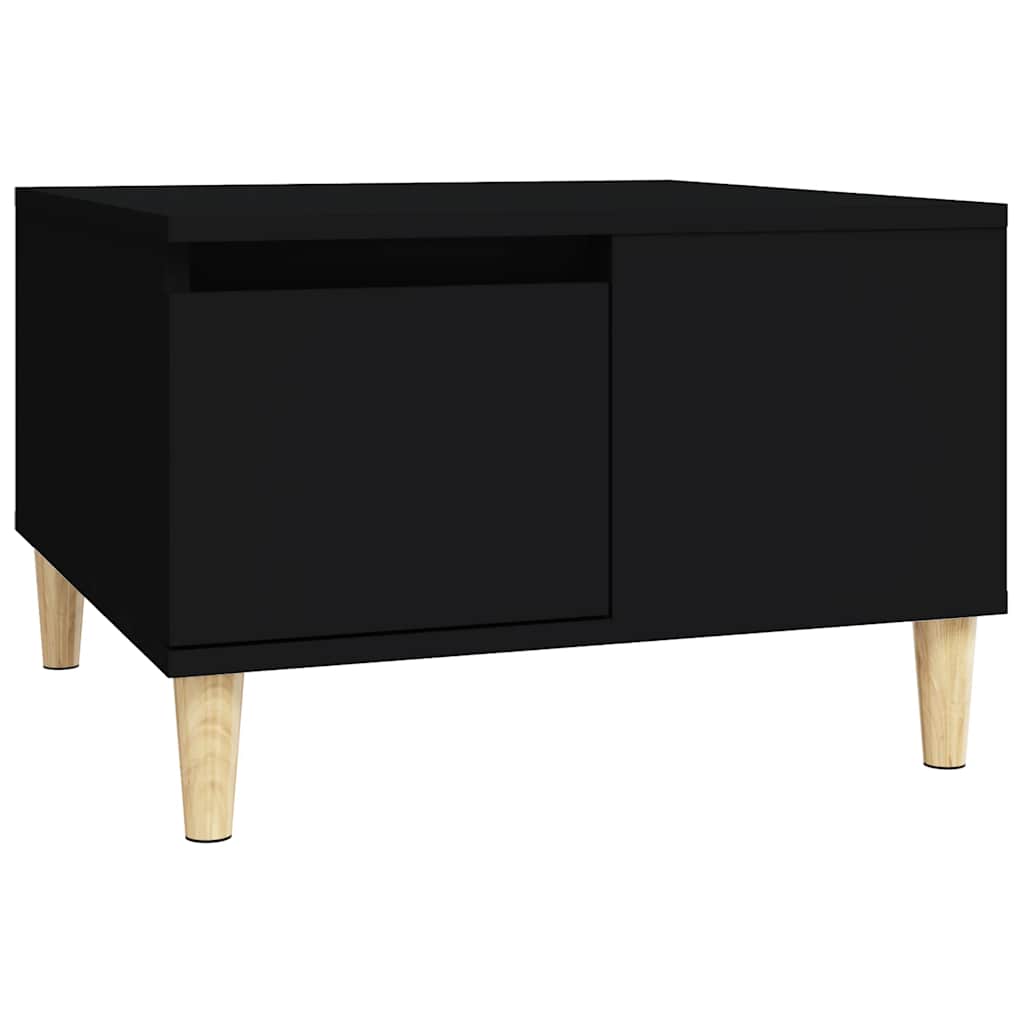 Stolić za kavu crni 55 x 55 x 36,5 cm od konstruiranog drva