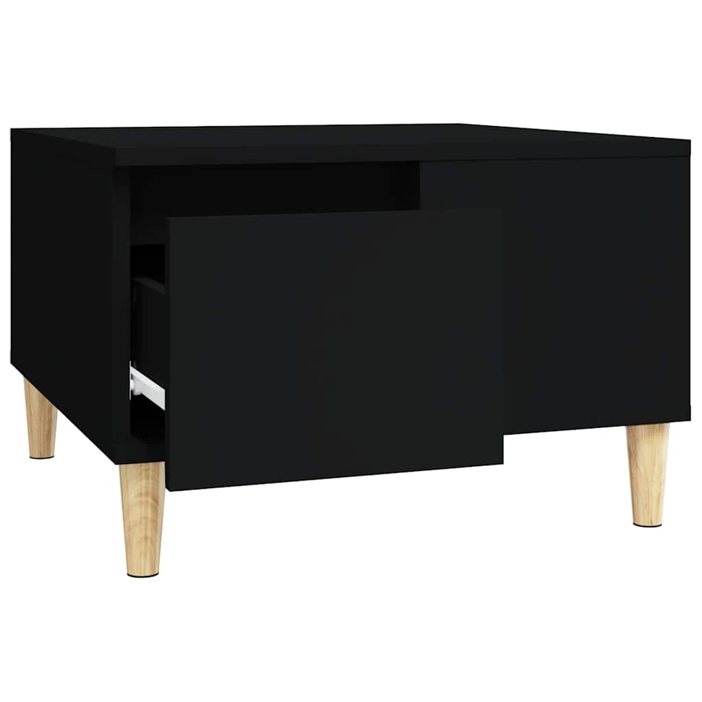 Stolić za kavu crni 55 x 55 x 36,5 cm od konstruiranog drva