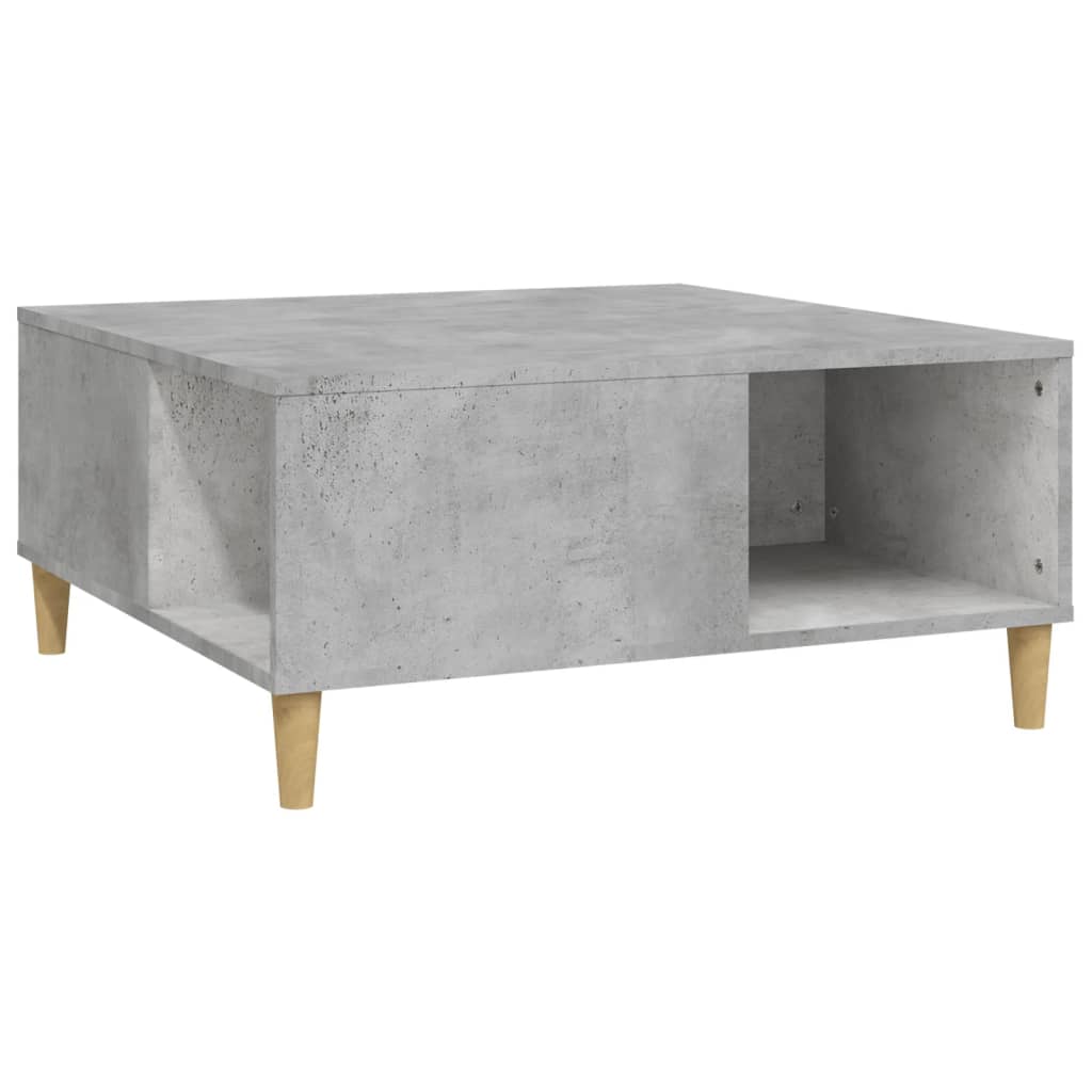 Stolić za kavu boja betona 80 x 80 x 36,5 cm konstruirano drvo