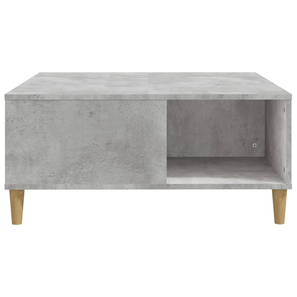 Stolić za kavu boja betona 80 x 80 x 36,5 cm konstruirano drvo