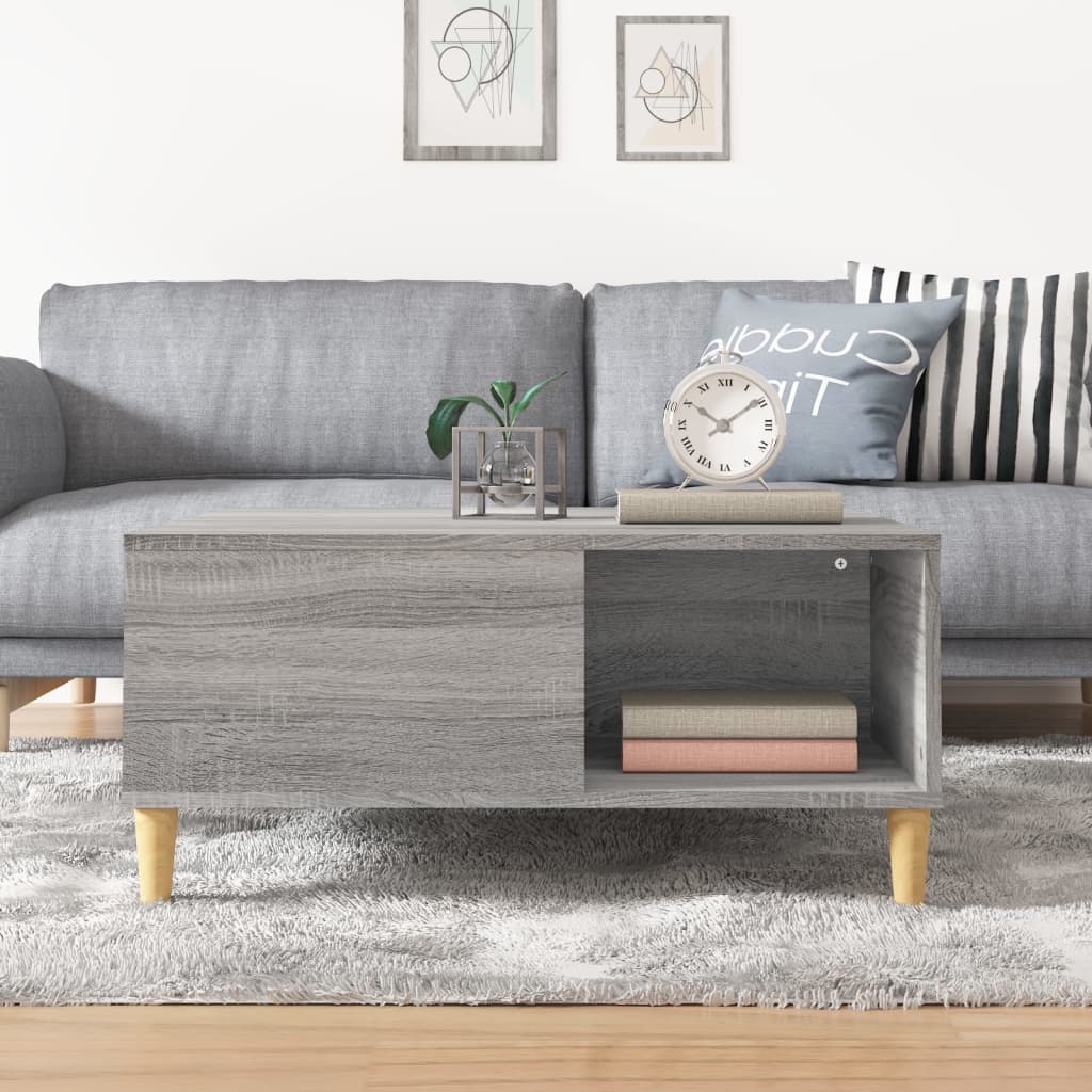 Stolić za kavu boja sivog hrasta 80x80x36,5cm konstruirano drvo