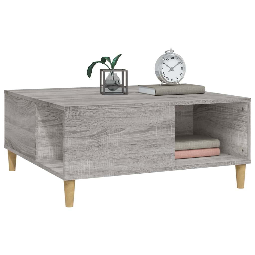 Stolić za kavu boja sivog hrasta 80x80x36,5cm konstruirano drvo