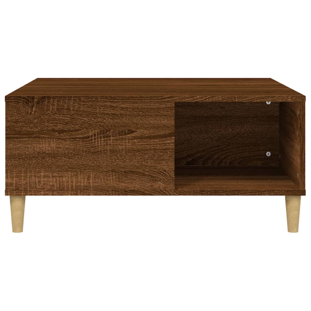Stolić za kavu smeđi hrast 80x80x36,5 cm konstruirano drvo