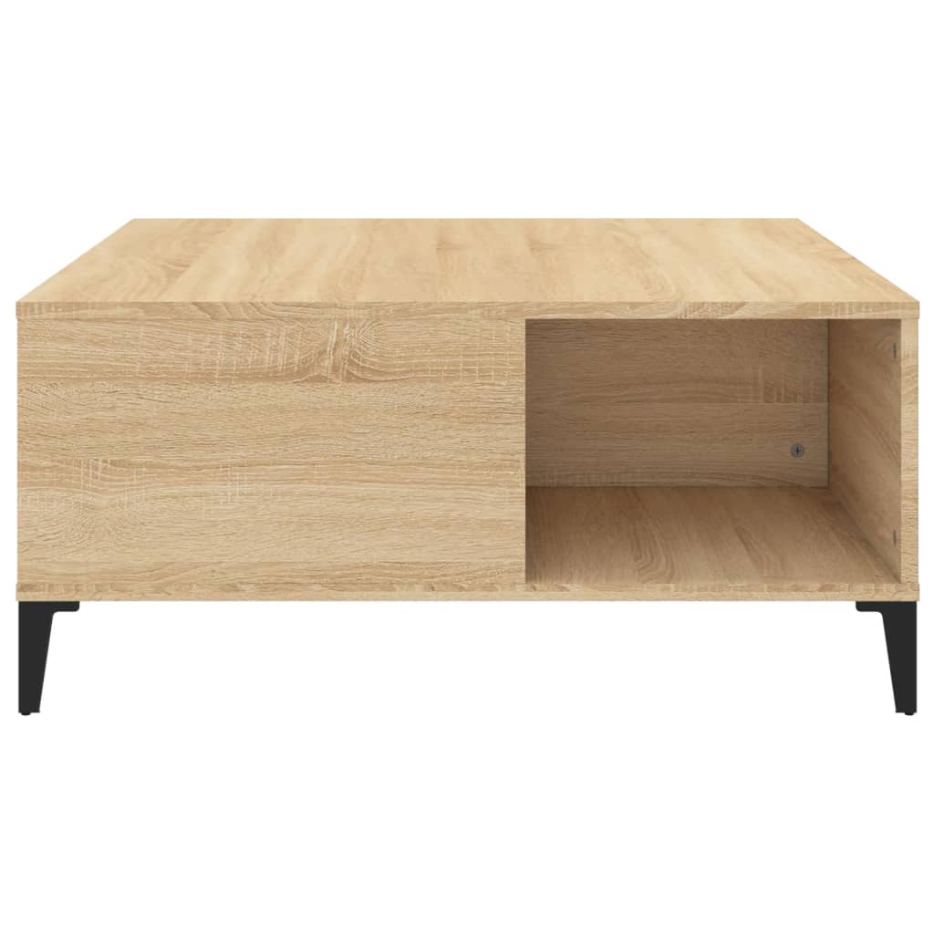 Stolić za kavu boja hrasta 80x80x36,5 cm konstruirano drvo