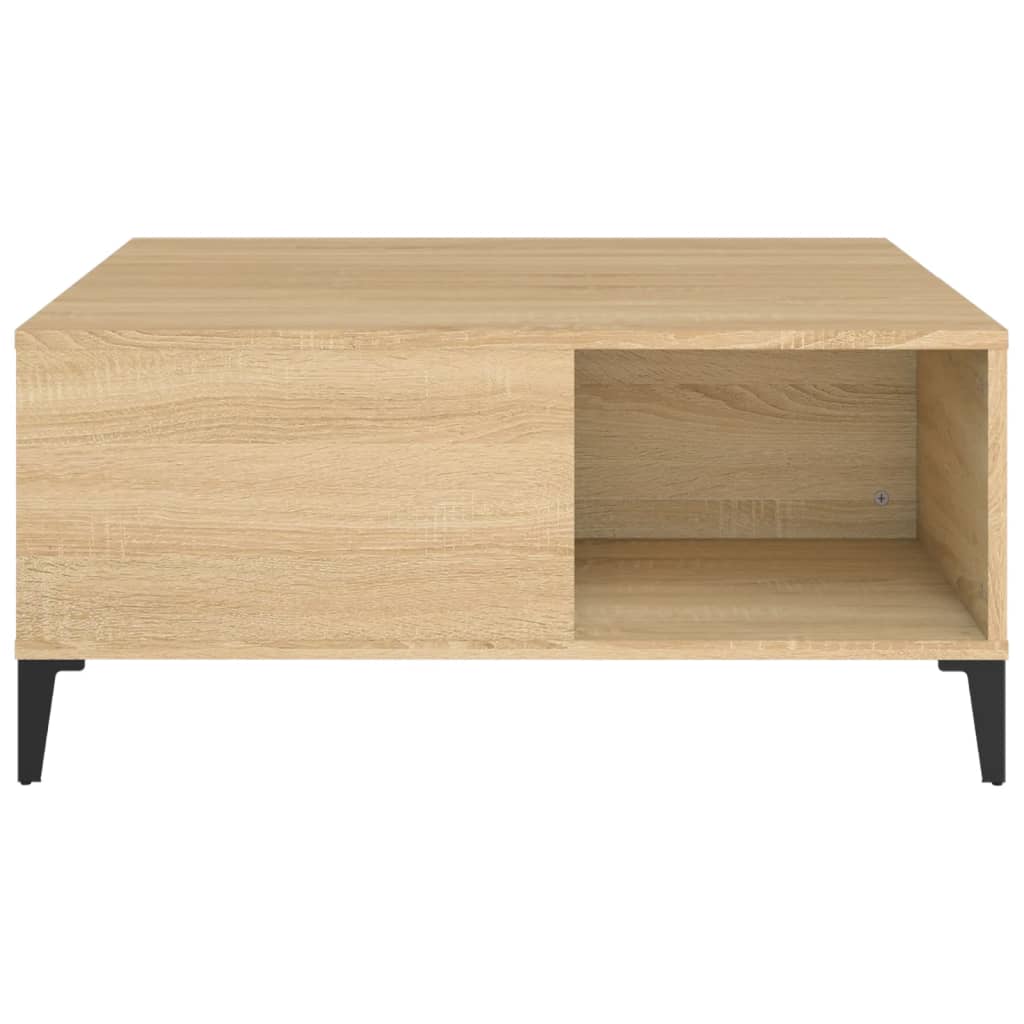Stolić za kavu boja hrasta 80x80x36,5 cm konstruirano drvo