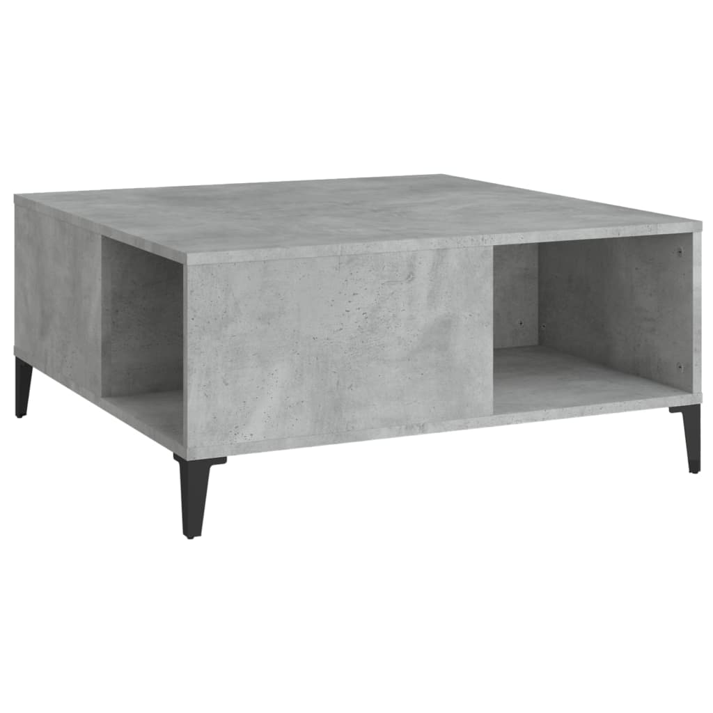 Stolić za kavu boja betona 80 x 80 x 36,5 cm konstruirano drvo