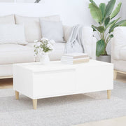 Stolić za kavu bijeli 90 x 50 x 36,5 cm od konstruiranog drva