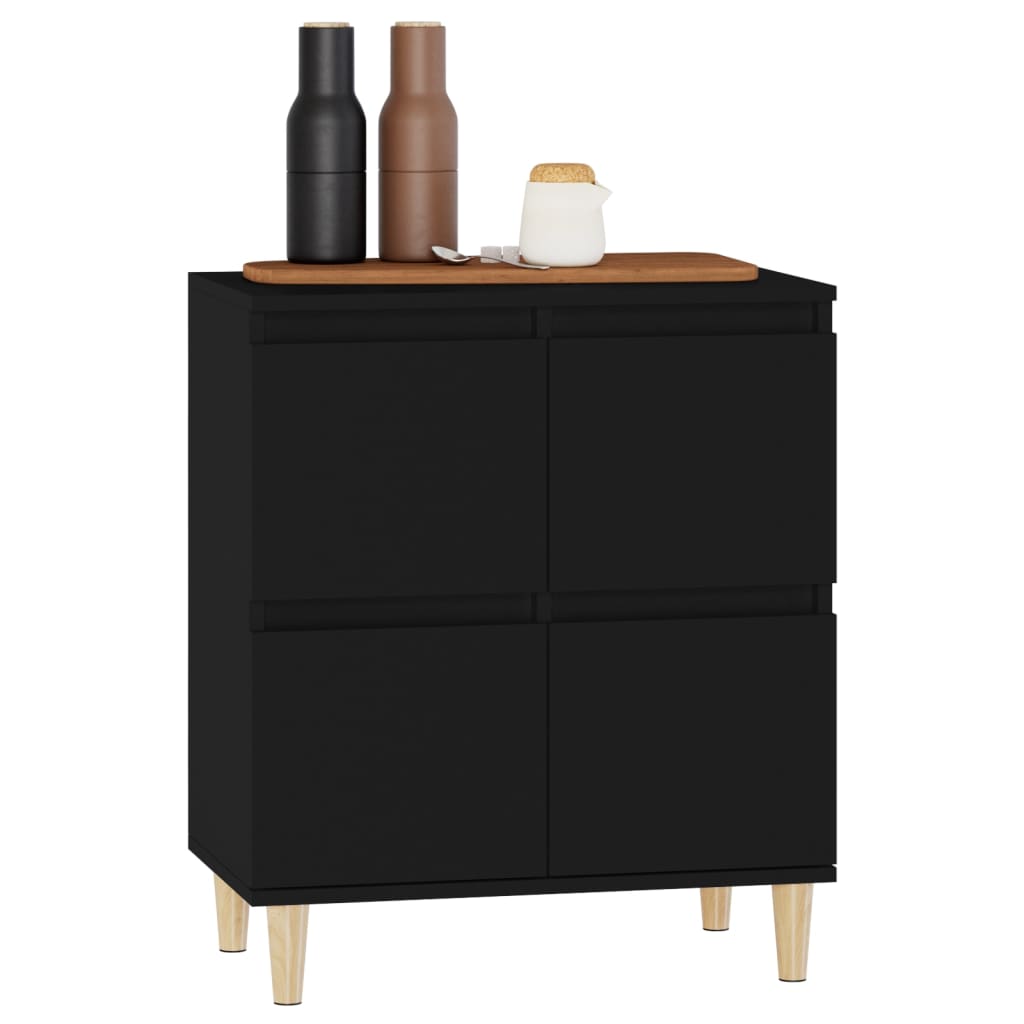 Komoda crna 60 x 35 x 70 cm od konstruiranog drva