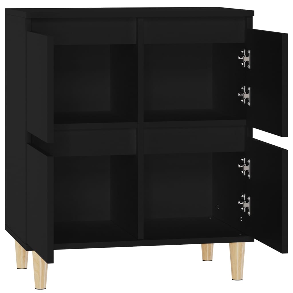 Komoda crna 60 x 35 x 70 cm od konstruiranog drva