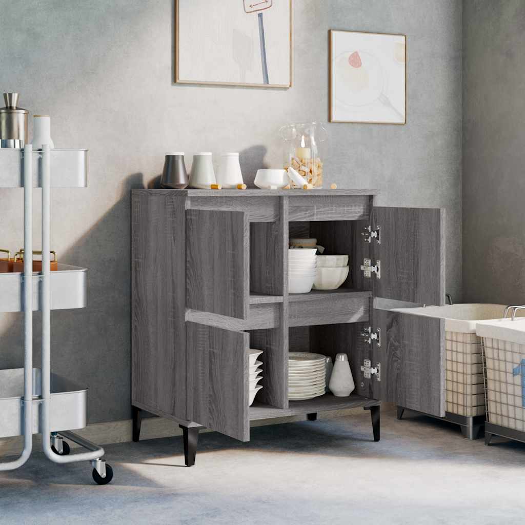 Komoda sivog hrasta sonome 60x35x70 cm od konstruiranog drva