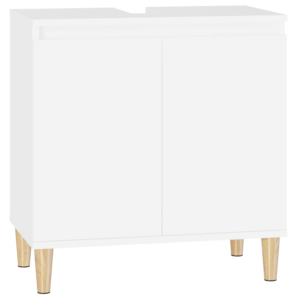 Ormarić za umivaonik bijeli 58 x 33 x 60 cm konstruirano drvo