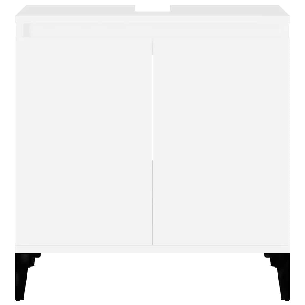 Ormarić za umivaonik bijeli 58 x 33 x 60 cm konstruirano drvo