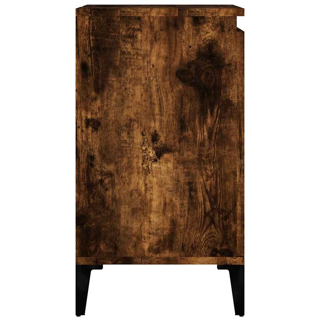 Ormarić za umivaonik boja dimljenog hrasta 58x33x60 cm drveni