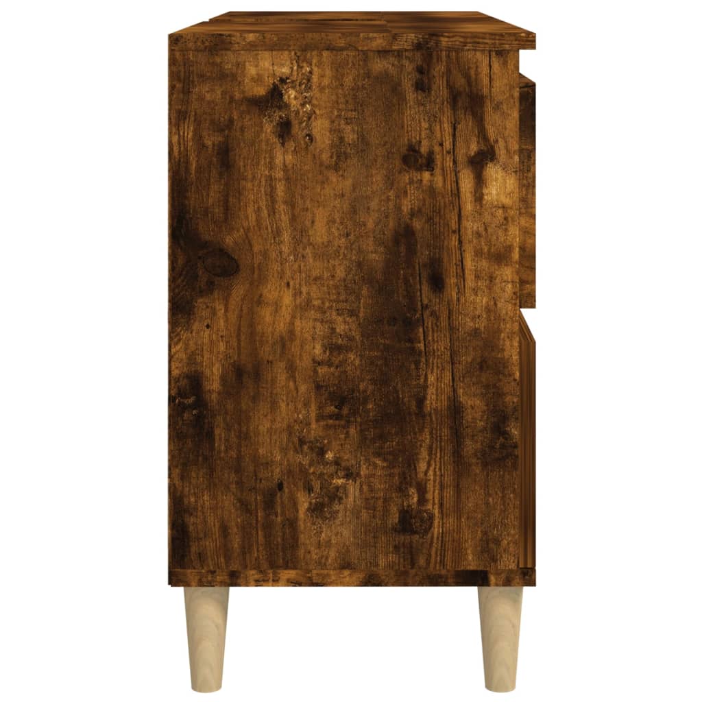 Ormarić za umivaonik boja dimljenog hrasta 80x33x60 cm drveni