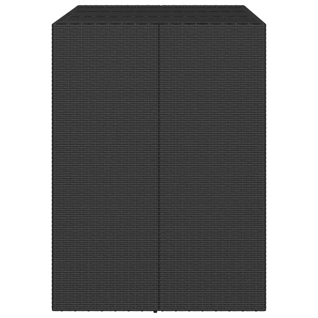 Barski stol sa staklenom pločom crni 105x80x110 cm poliratan