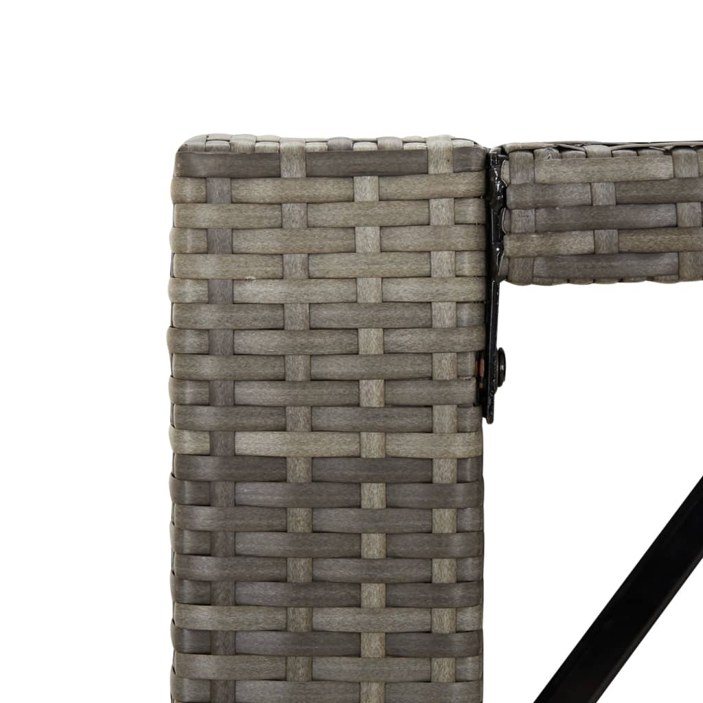 Barski stol sa staklenom pločom sivi 105x80x110 cm poliratan