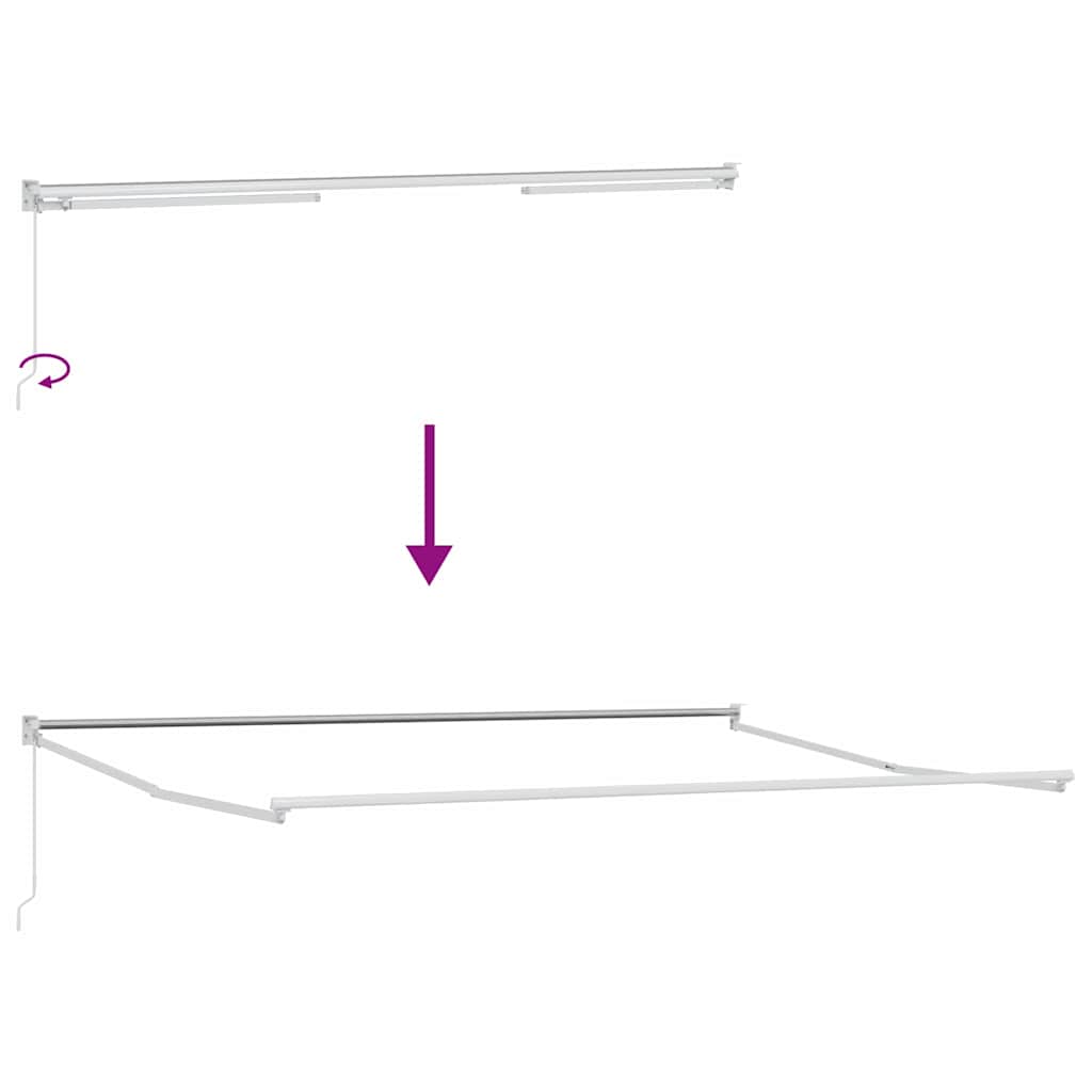 Sklopiva konstrukcija tende Bijeli 400 × 300 cm Aluminij