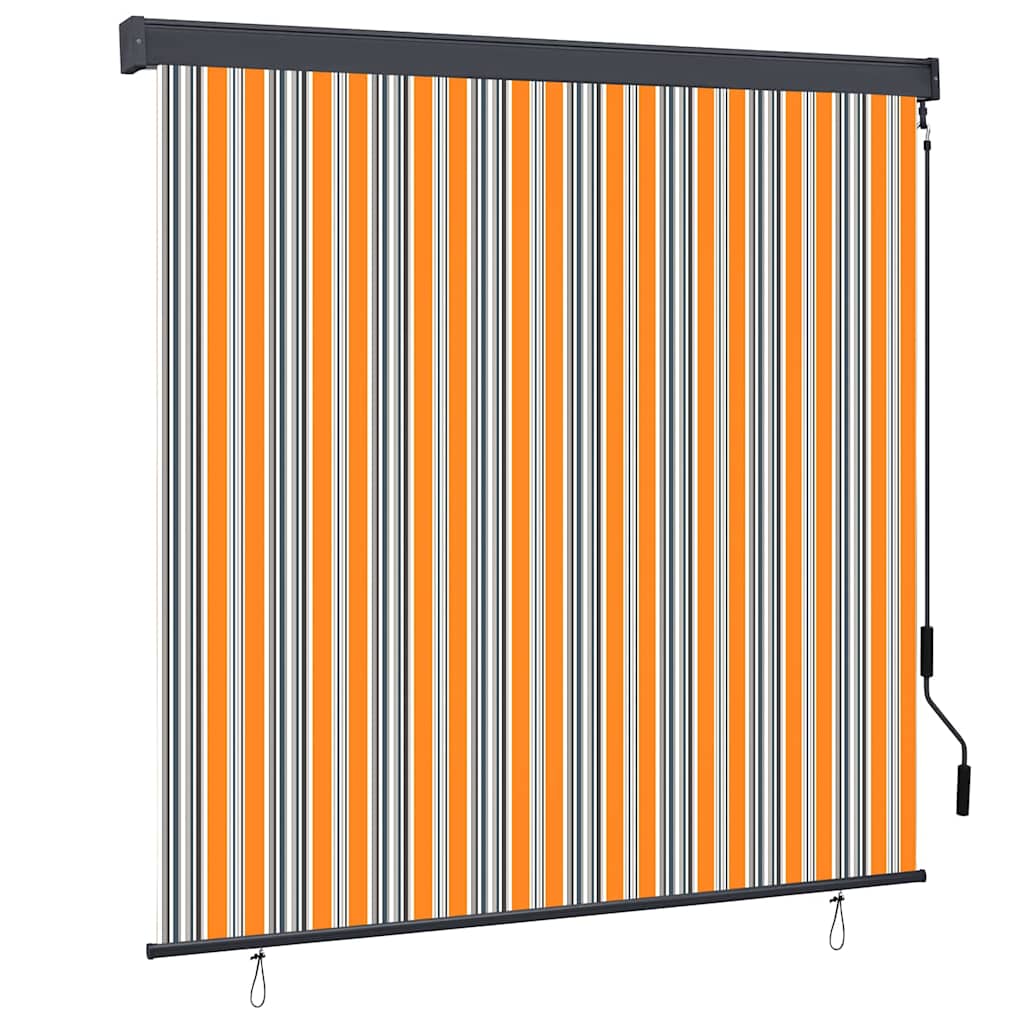 Rolo zavjesa Žuta i plava 180 x 250 cm Tkanina i aluminij