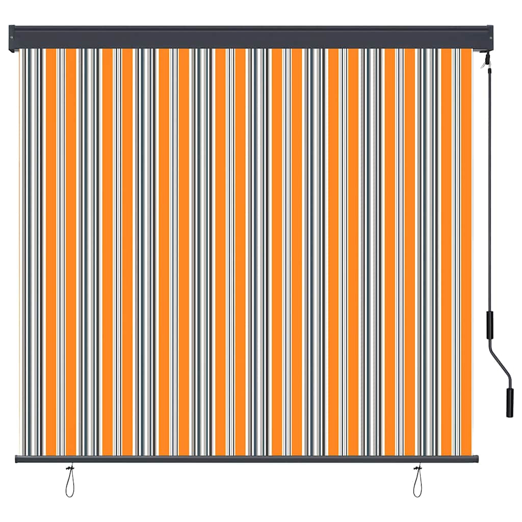 Rolo zavjesa Žuta i plava 180 x 250 cm Tkanina i aluminij