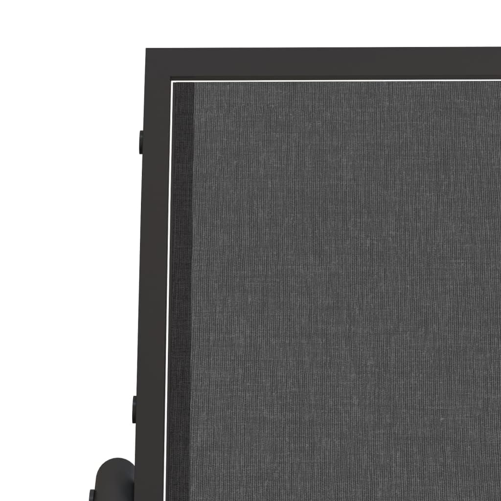 Vrtna klupa za ljuljanje crna 120,5x76x86,5 cm tekstil i čelik