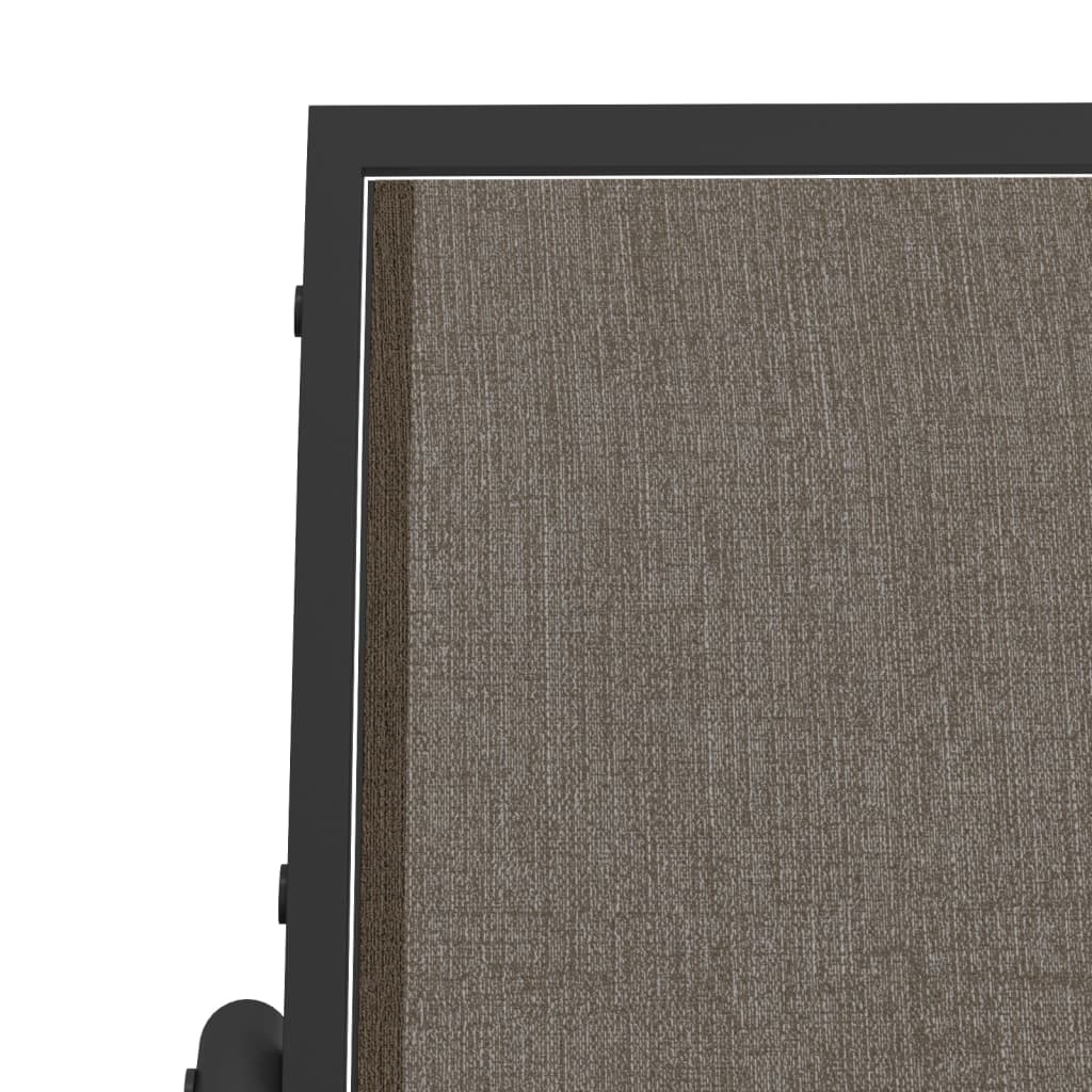Vrtna klupa za ljuljanje smeđa 120,5x76x86,5 cm tekstil i čelik