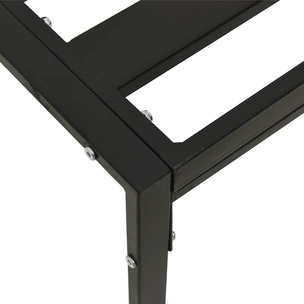 Vrtni taburei sa sivim jastucima 2 kom 60 x 60 x 35 cm čelični