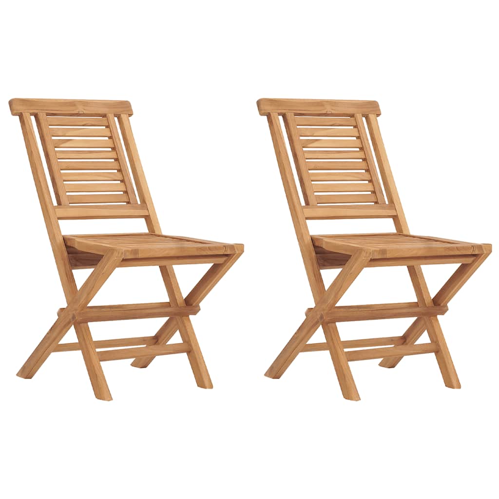 Sklopive vrtne stolice 2 kom 47x63x90 cm od masivne tikovine