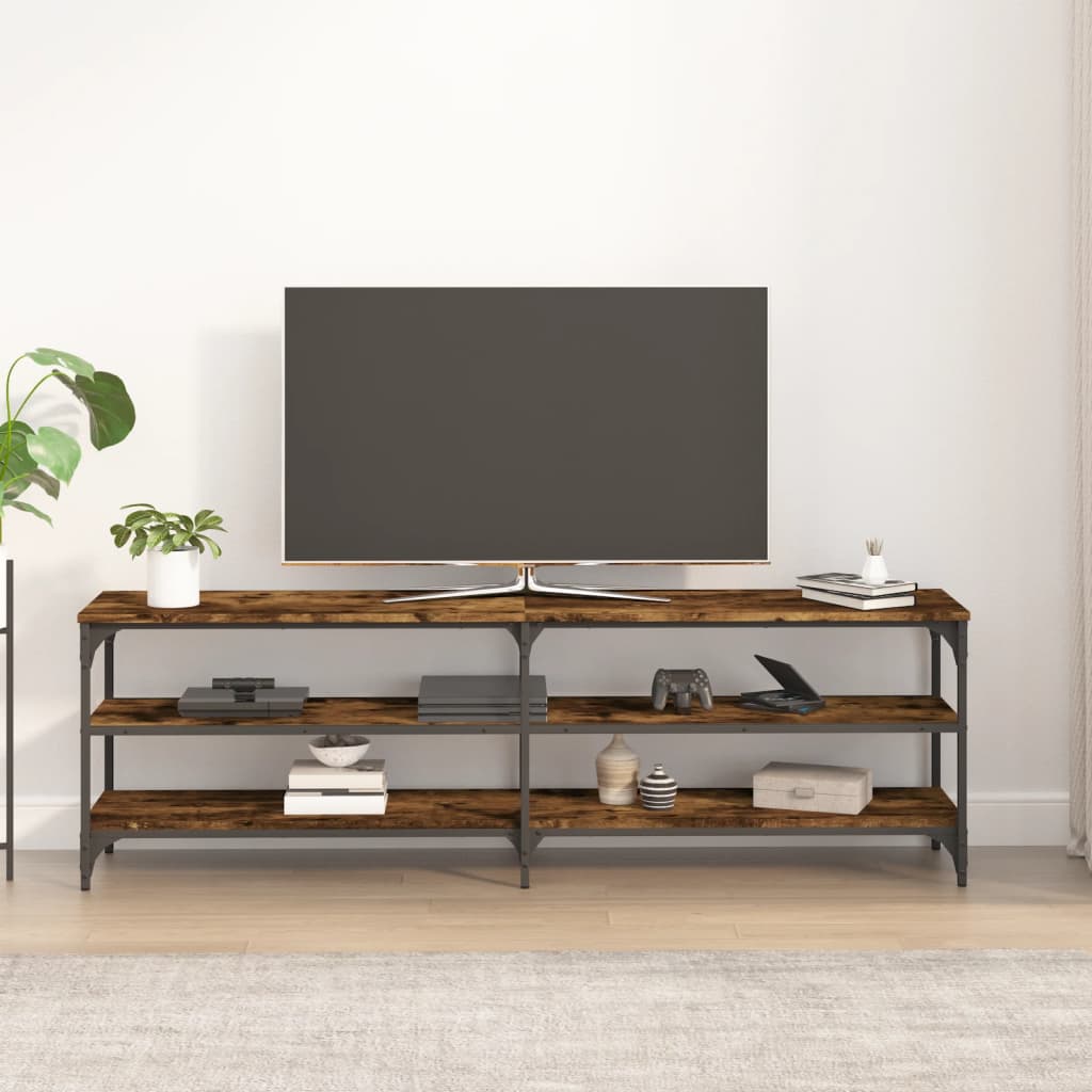 TV ormarić boja dimljenog hrasta 160x30x50 cm konstruirano drvo