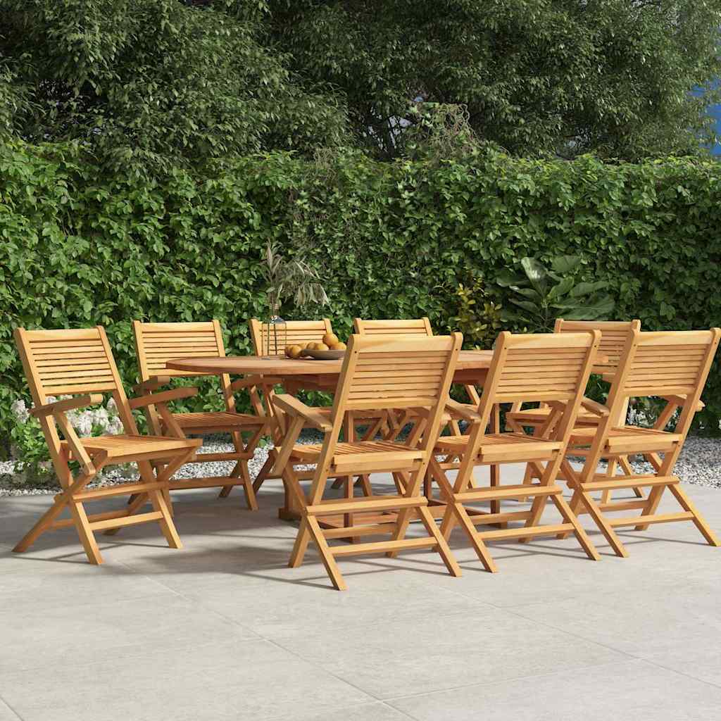 Sklopive vrtne stolice 8 kom 55x62x90 cm od masivne tikovine