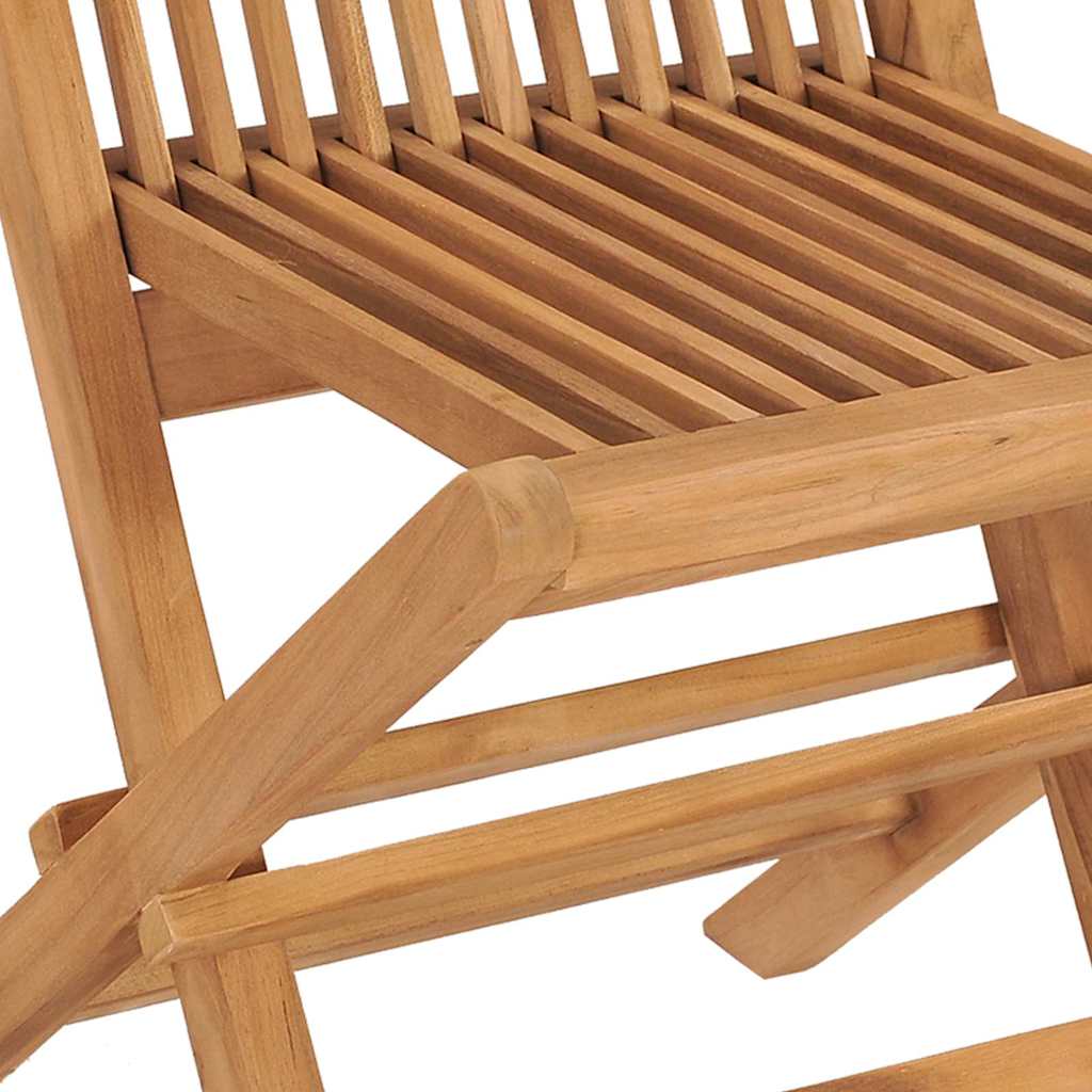 Vrtni set za objed 7 pcs Smeđa Čvrsto teak drvo