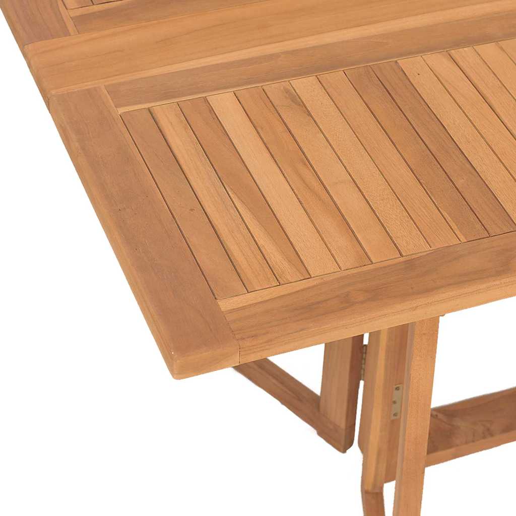 Vrtni set za objed 7 pcs Smeđa Čvrsto teak drvo
