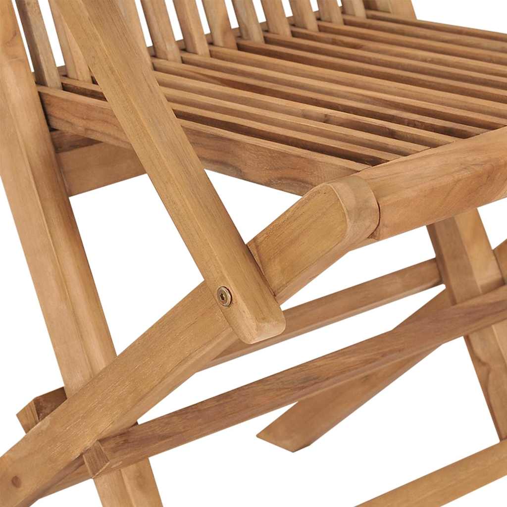 Vrtni set za objed 7 pcs Smeđa Čvrsto teak drvo