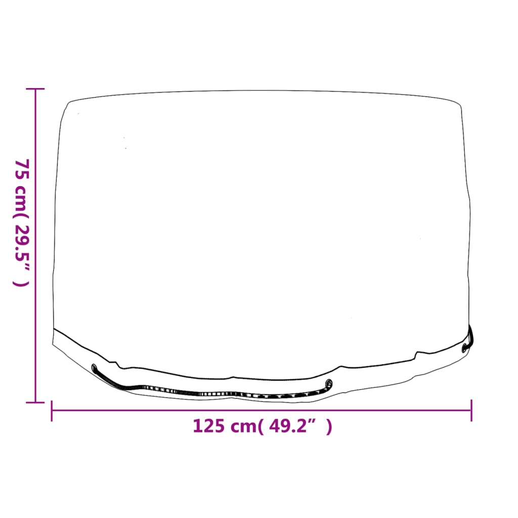 Navlake za vrtni namještaj 2 kom sa 6 ušica Ø 125x75 cm okrugle