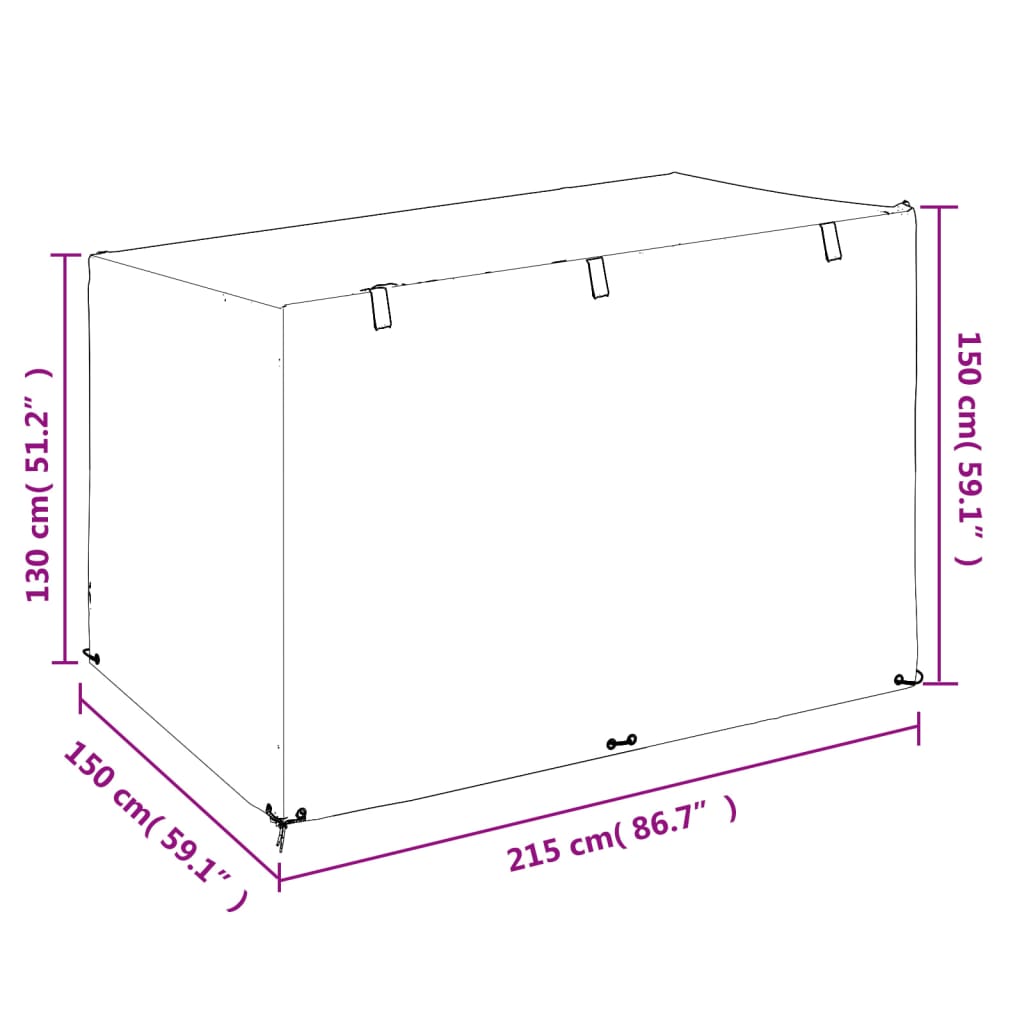 Navlake za ljuljačku 2 kom s 12 ušica 215 x 150 x 130/150 cm PE