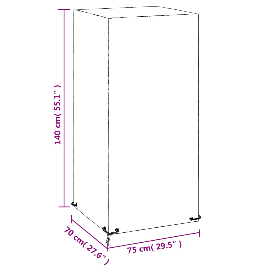 Navlake za vrtne stolice 2 kom 8 ušica 75 x 70 x 140 cm PE