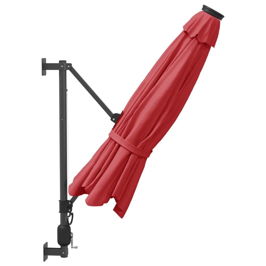 Zidni suncobran jarkocrveni 290 cm