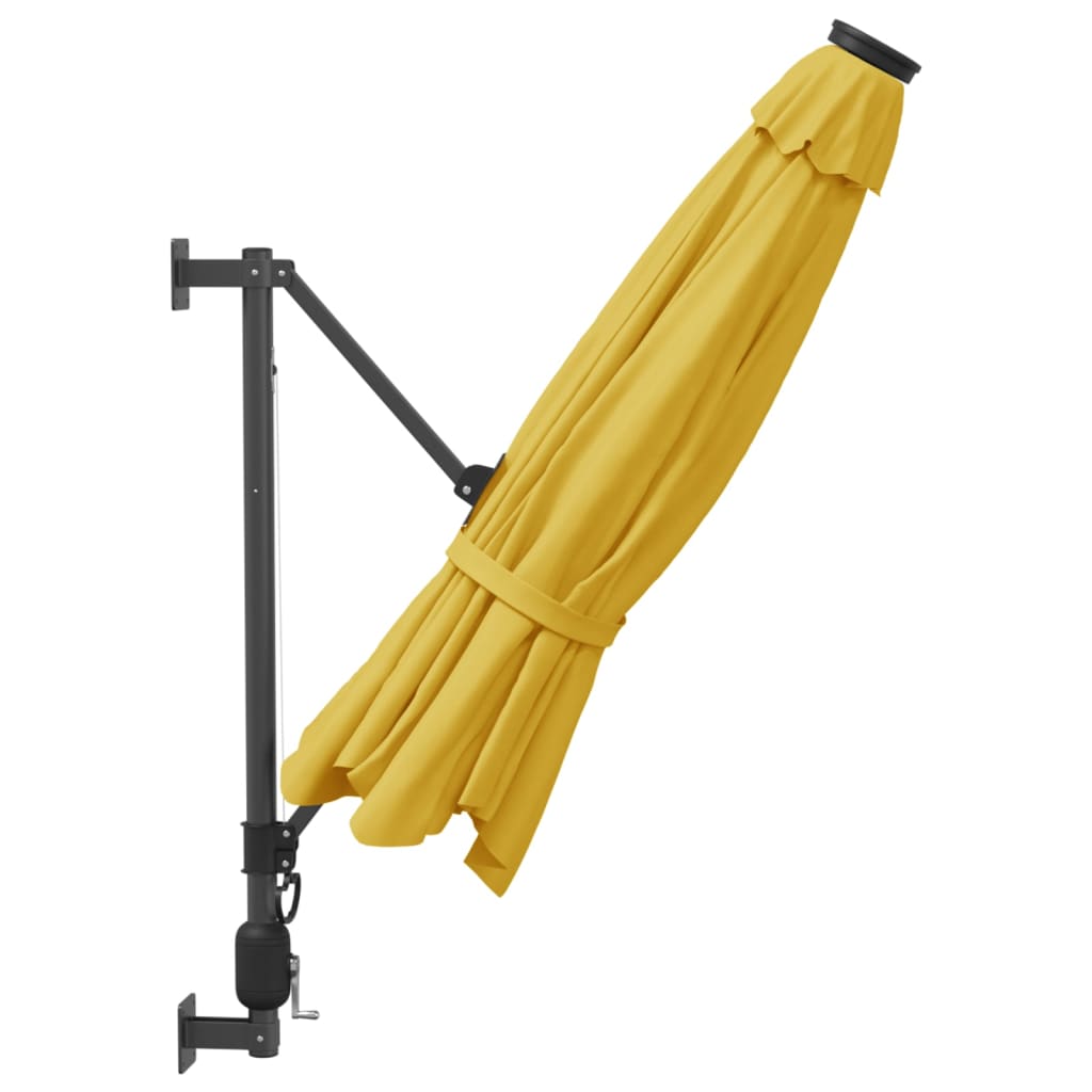 Zidni suncobran žuti 290 cm