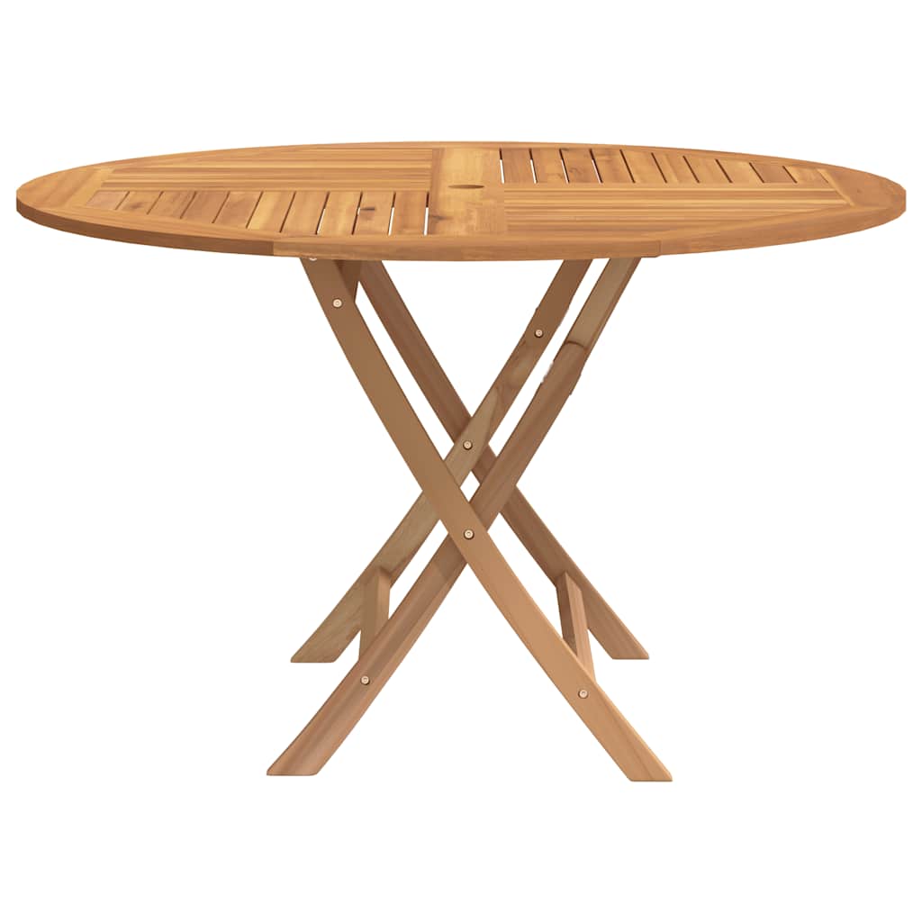 Sklopivi vrtni stol Ø 110 x 75 cm od masivne tikovine