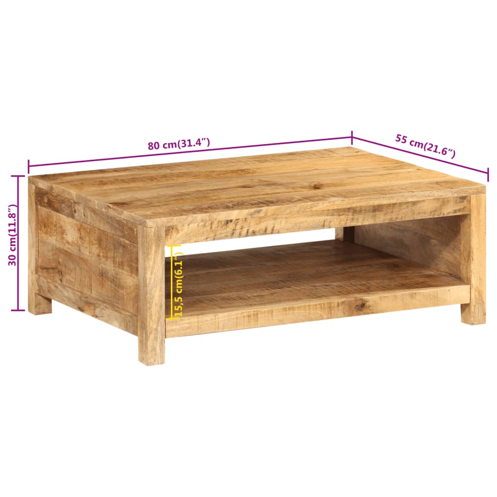 Stolić za kavu 80 x 55 x 30 cm od masivnog drva manga